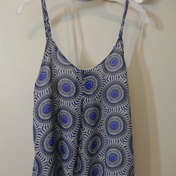 Patterned spaghetti strap summer top. ABS. Women's Large. - Picture 1 of 4